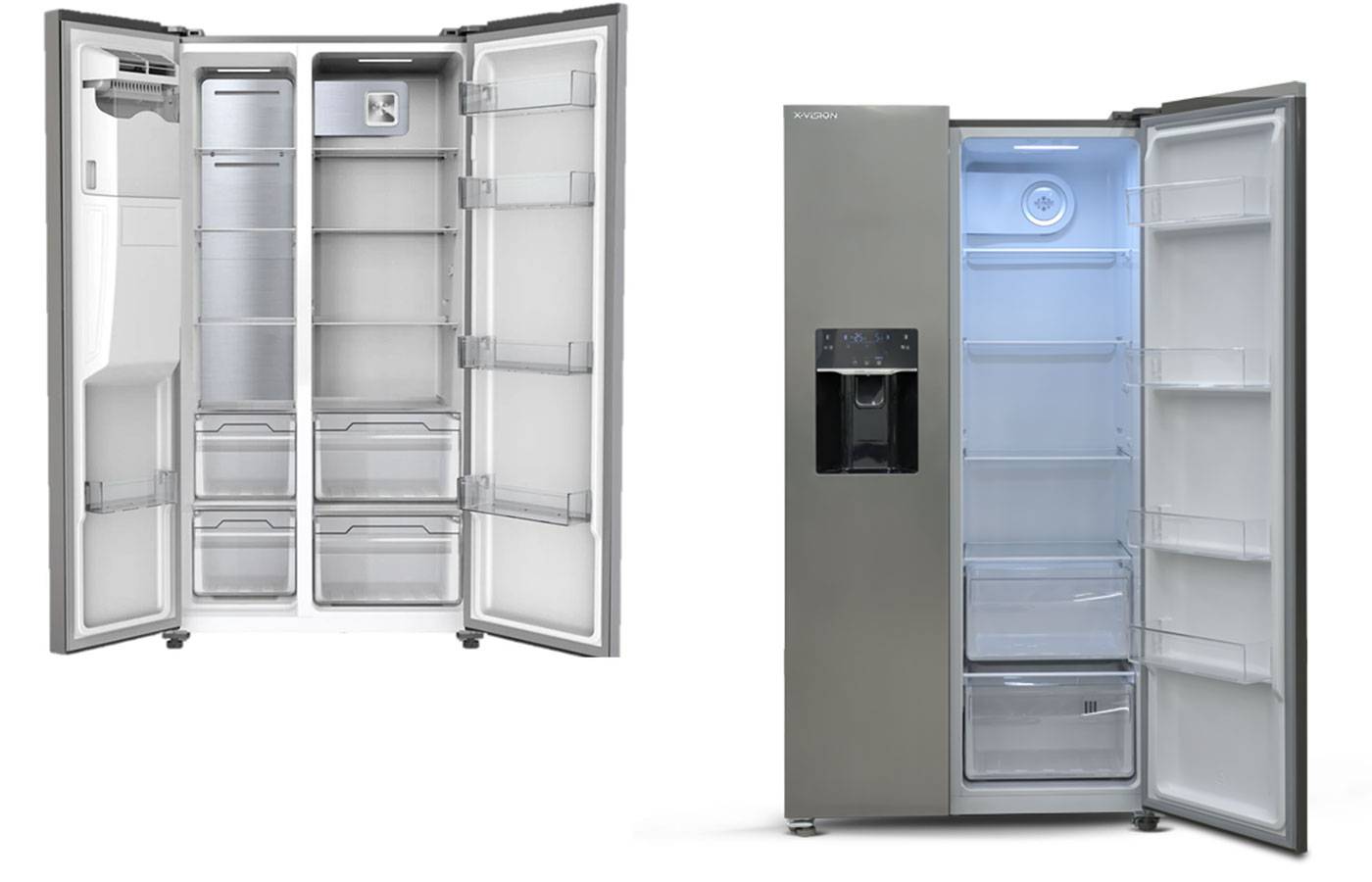 یخچال فریزر ساید بای ساید 28 فوت ایکس ویژن مدل HS600-WI/SI