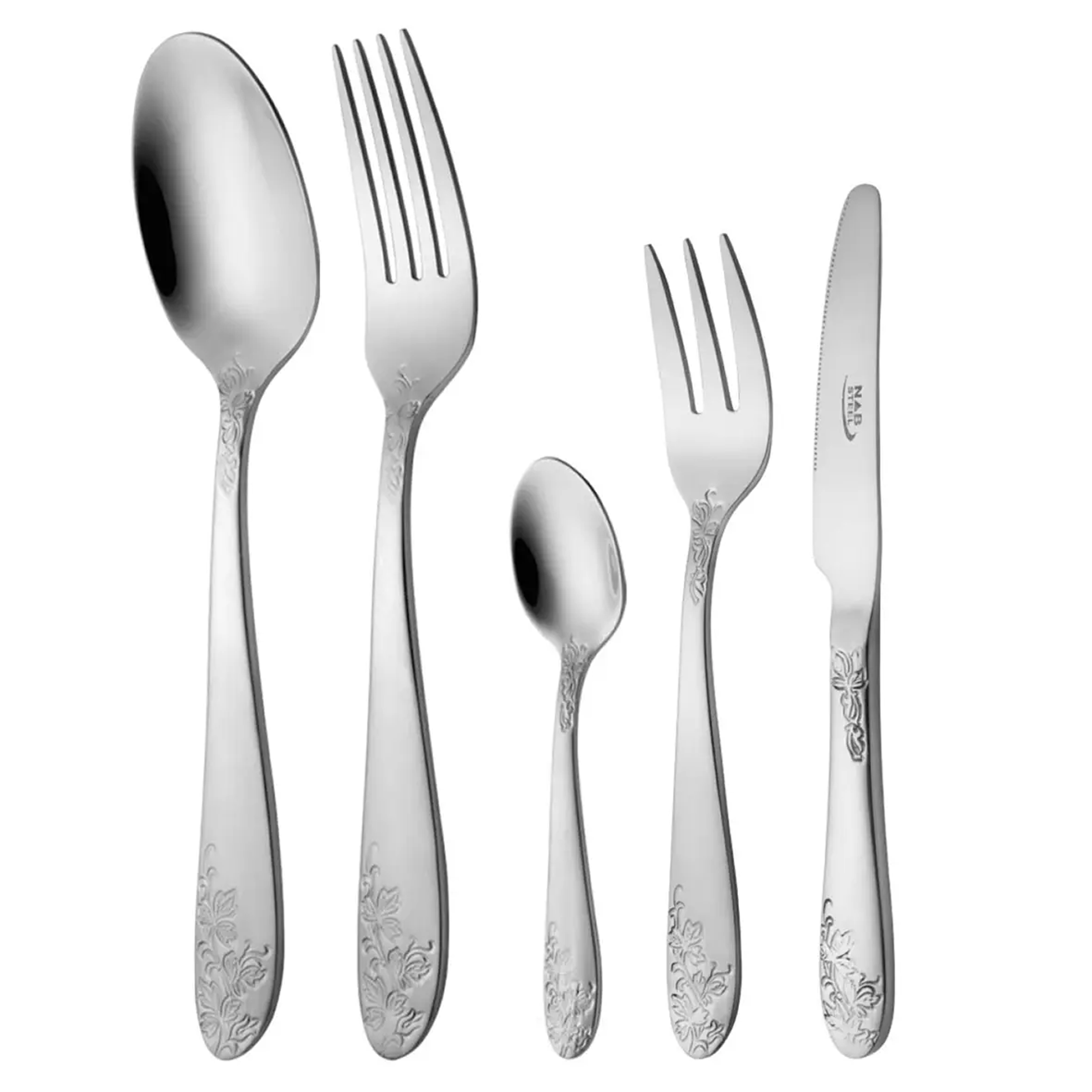 سرویس قاشق و چنگال 12پارچه ناب استیل مدل ورونا 